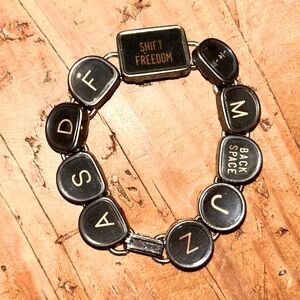 HANDMADE VINTAGE TYPEWRITER KEY BRACELET purchased in New York City 1995